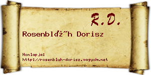 Rosenblüh Dorisz névjegykártya